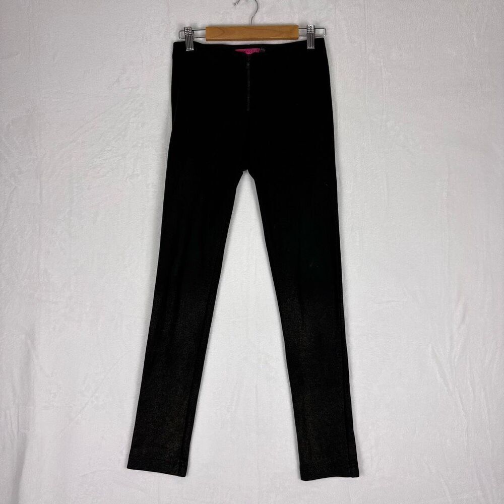 Alice + Olivia Black Skinny Leg‎ Zip Up Dress Pants Size 0